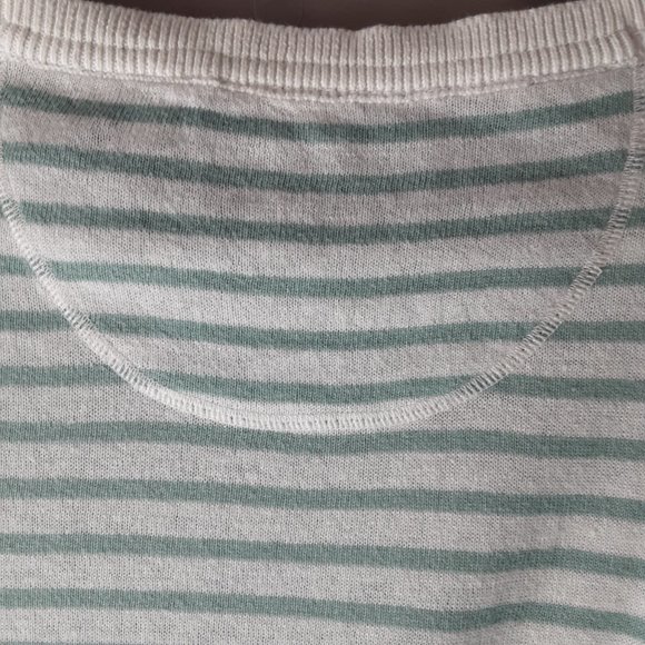 Blend Men's 100% Cotton Lightweight Crewneck Sweater, Striped White, Blue | XXL - Picture 10 of 15